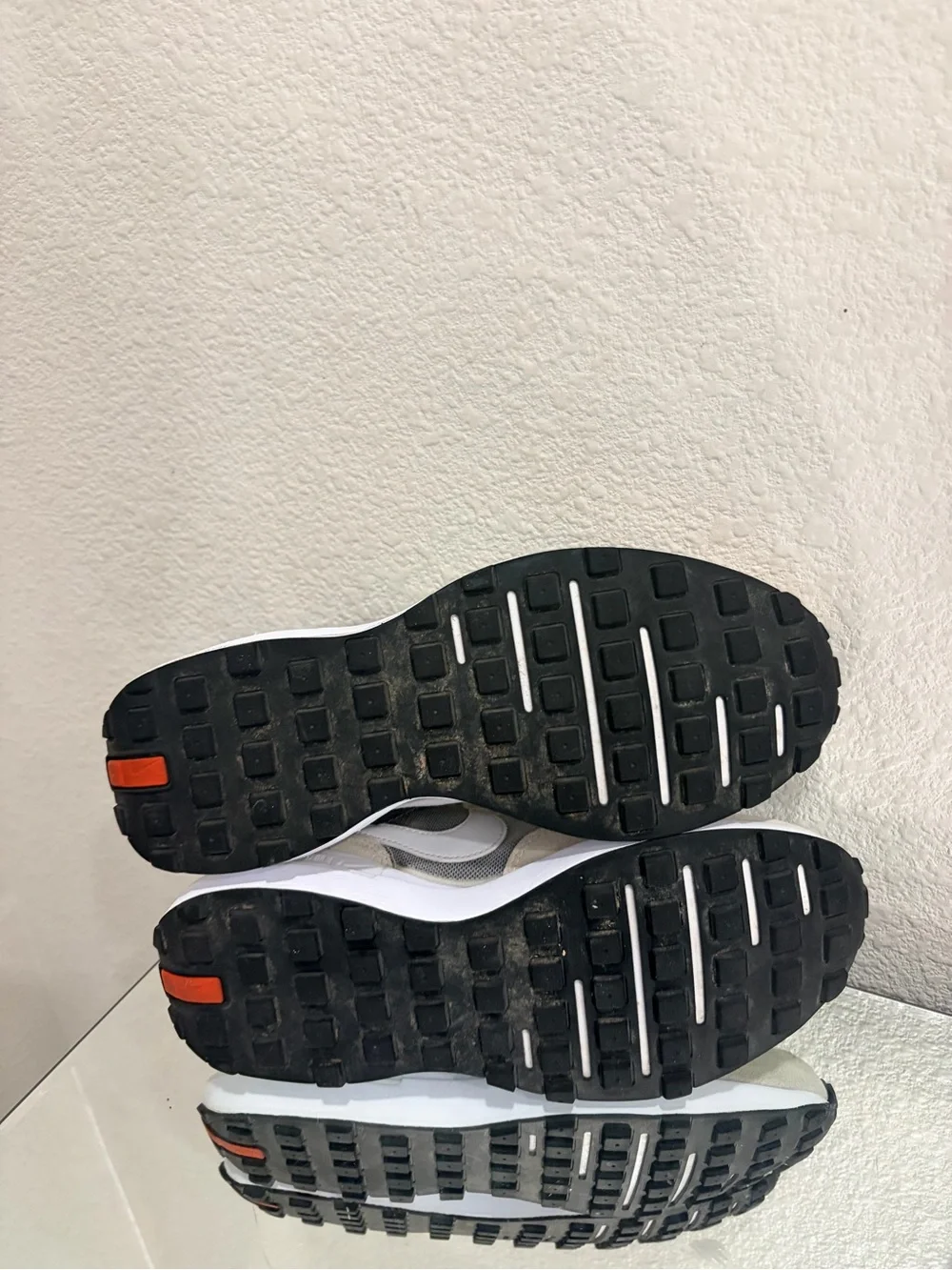 Nike waffle size 5.5Y Grey, White and Black Lightweight Sneakers